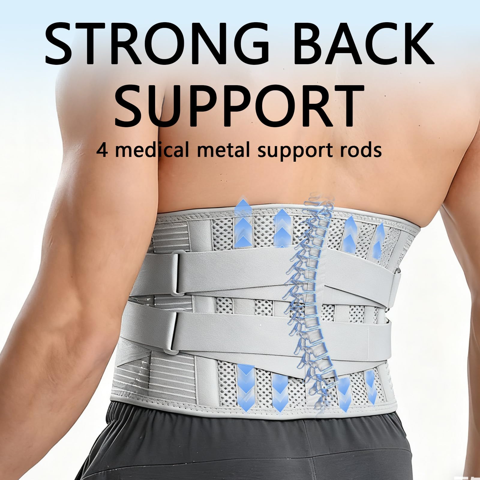 S-6XL Cintura di supporto per la vita con supporto lombare