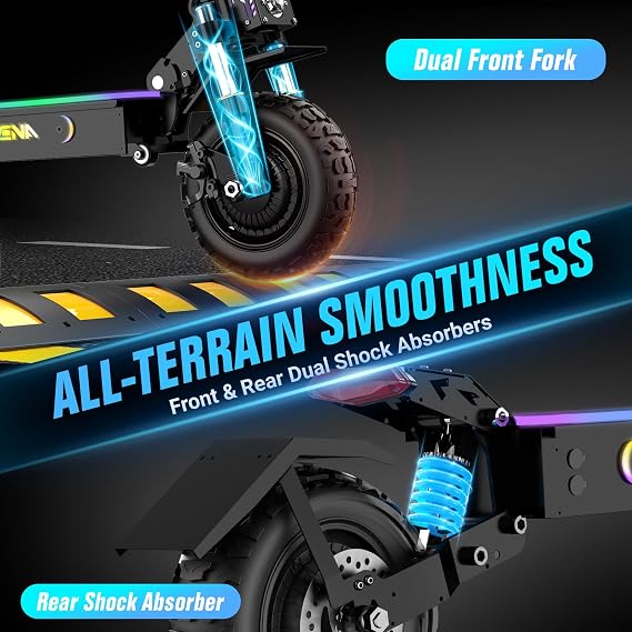 Electric Scooters Adults- 5600W Dual Motor, 45 MPH Fast Escooter 55 Miles Long Range Battery E Scooter for Adults, 11 Inches Off Road Tires Foldable E-Scooters