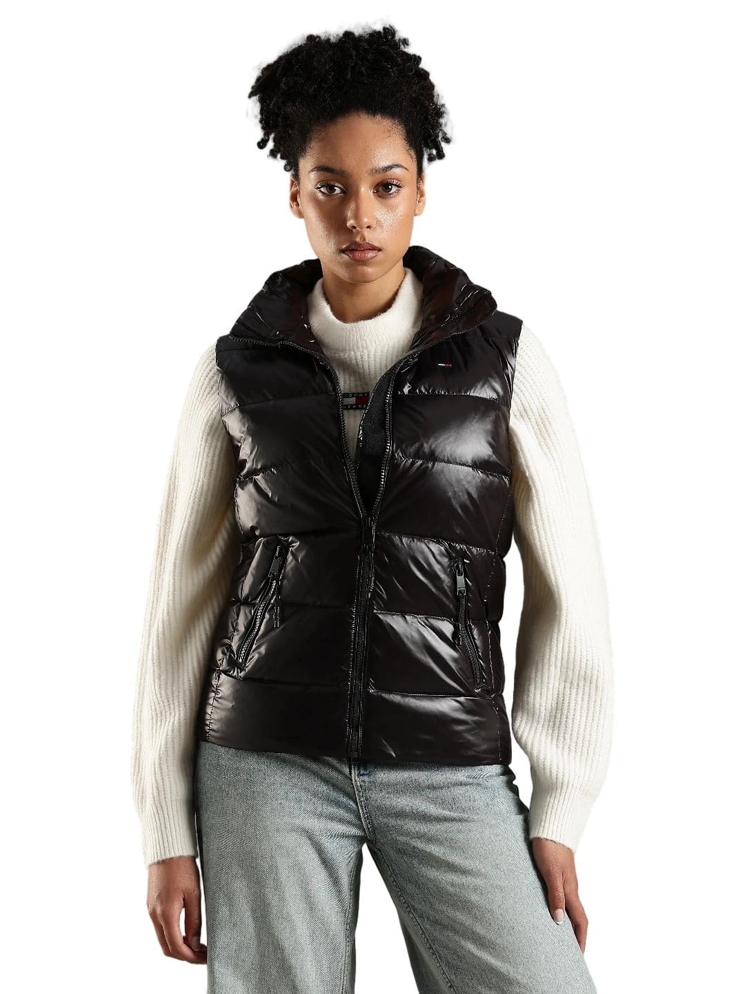 tommy hilfiger Slim fit nylon high-neck puffer jacket-picture-20