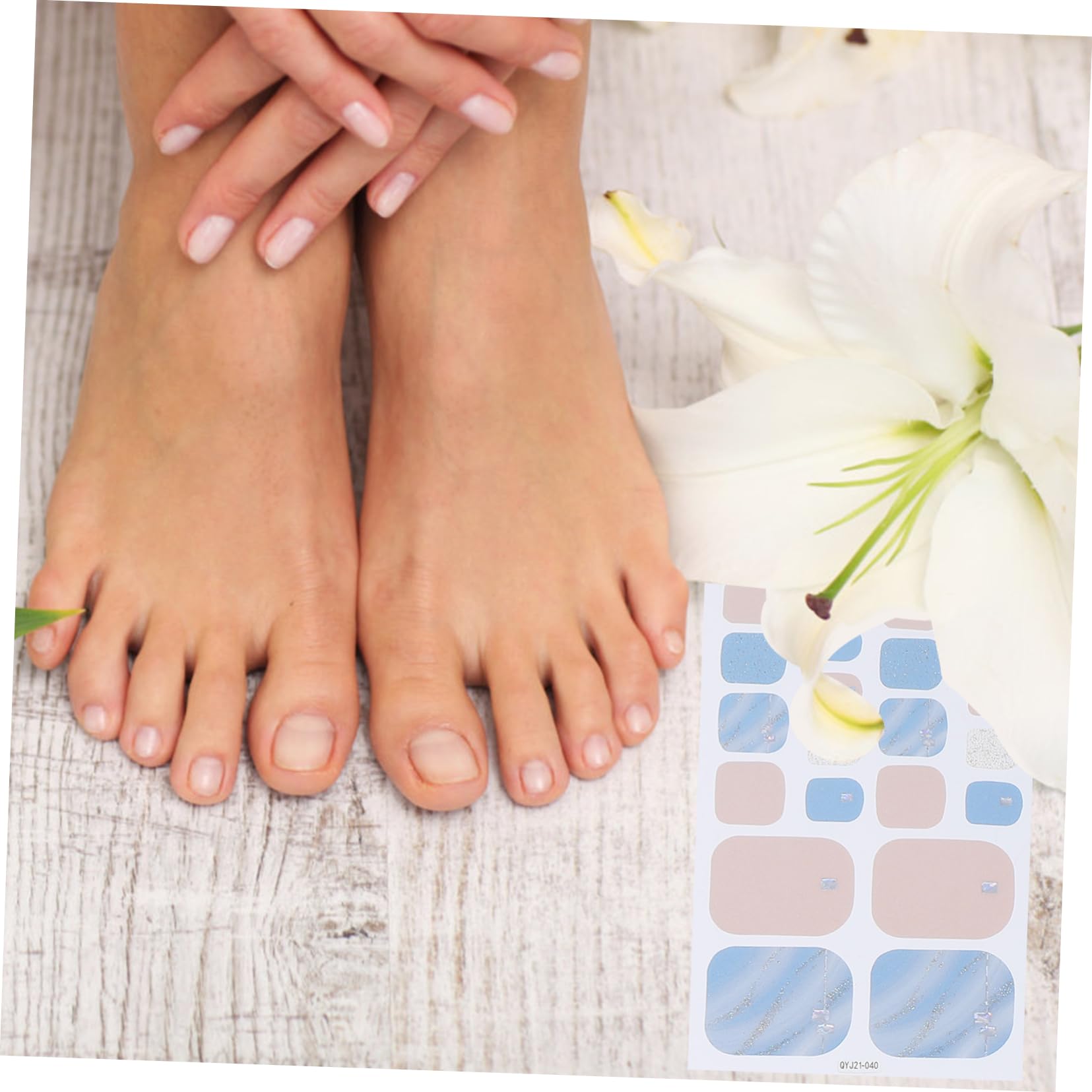 PACKOVE 5 Set Adesivi Per Unghie Decorativi Stickers Per Manicure Facili Applicare Design Chic Per Pedicure Art Per Feste E 8 Fogli*5