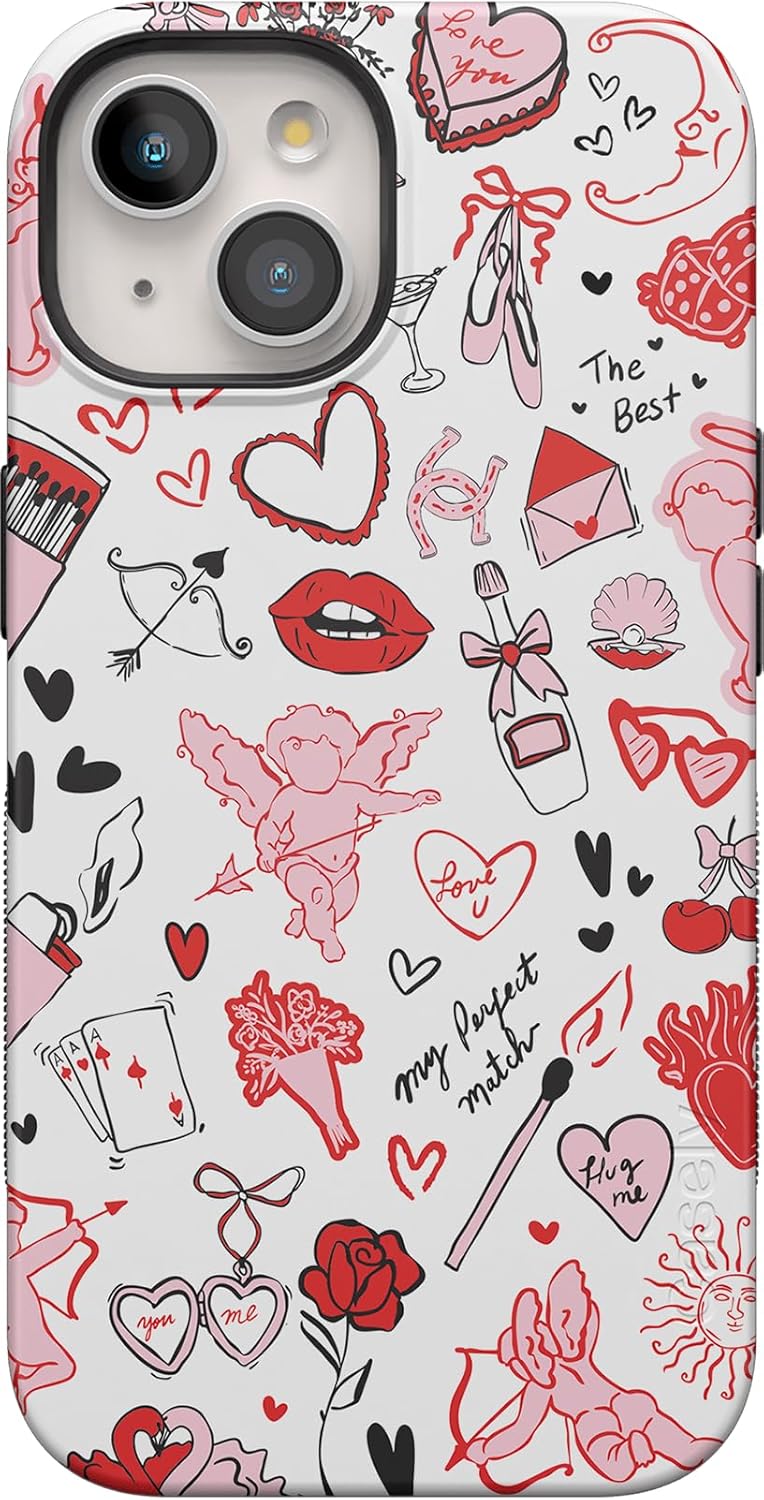 Casely iPhone 15 Plus Case | Cupid's Touch | Collage | Compatible with MagSafe | Bold Protective Case Design