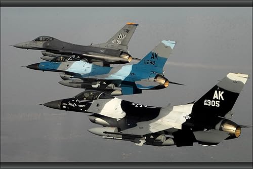 24"x36" Gallery Poster, Air Force F-16 Fighting Falcon Block 30 80th Fighter Squadron