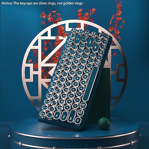 Miniatura 7 de Teclado de máquina de escribir inalámbrico de 2.4 GHzBluetoothUSB-C Teclado mecánico para juegos con cable blanco cálido retroiluminado LED de 84