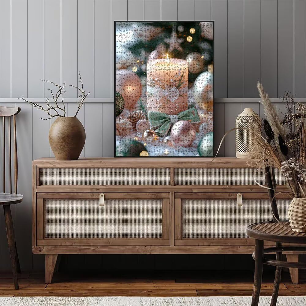 Różowa świeca Puzzle 5000 sztuk, Puzzle dla dorosłych Puzzle, wymagające puzzle do dekoracji gry, rozrywka gra edukacyjna dla całej rodziny, na prezent dekoracja DX0YL7-247