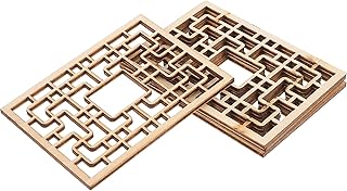 IMIKEYA 4pcs Miniature Chinese Style Wooden Window Model Dollhouse Accessories Doors Vintage Detailing for DIY Crafting and Sand Table Decor