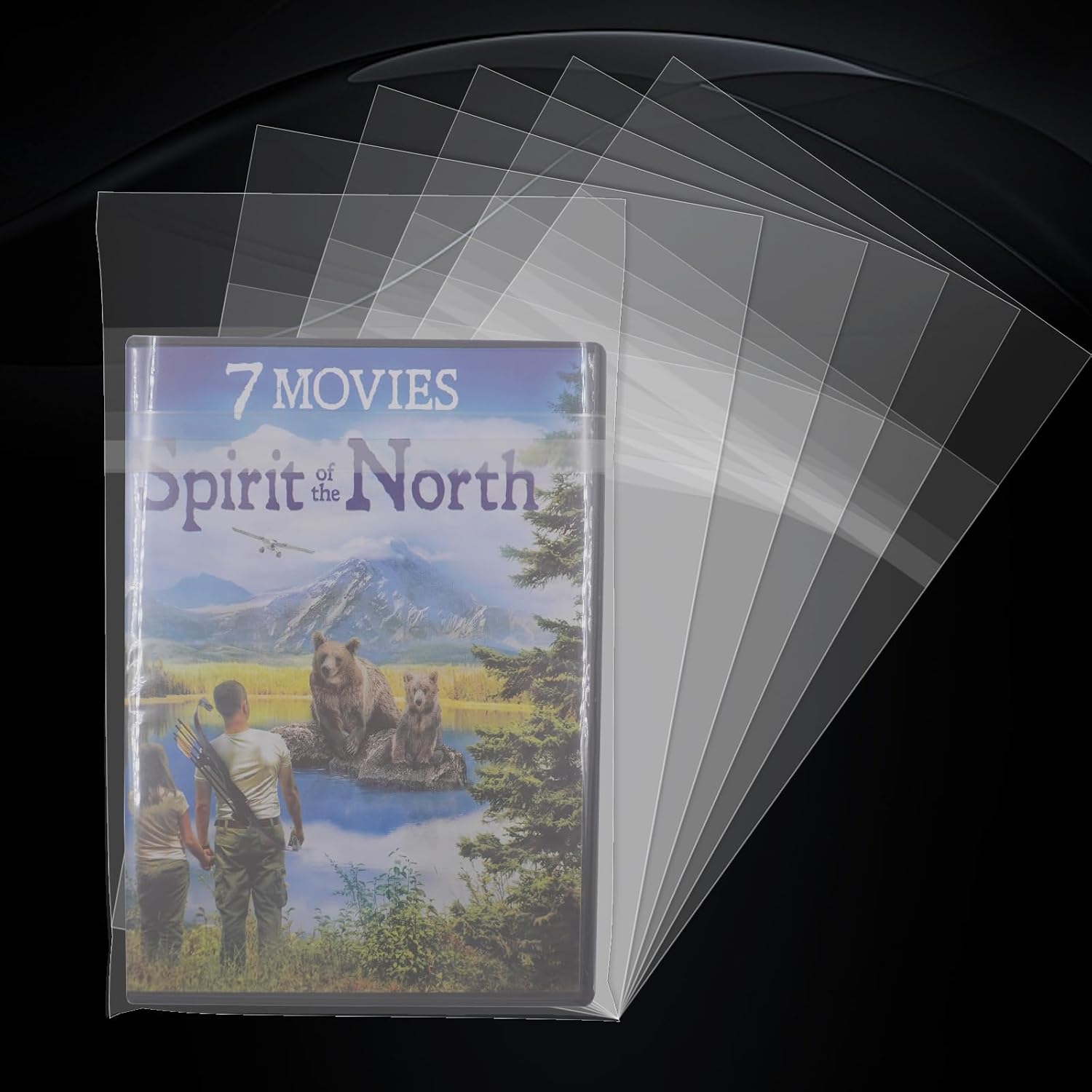 40pcs DVD Outer Sticky Sleeves Crystal Clear Plastic Vinyl Protective Sleeves for DVD Storage