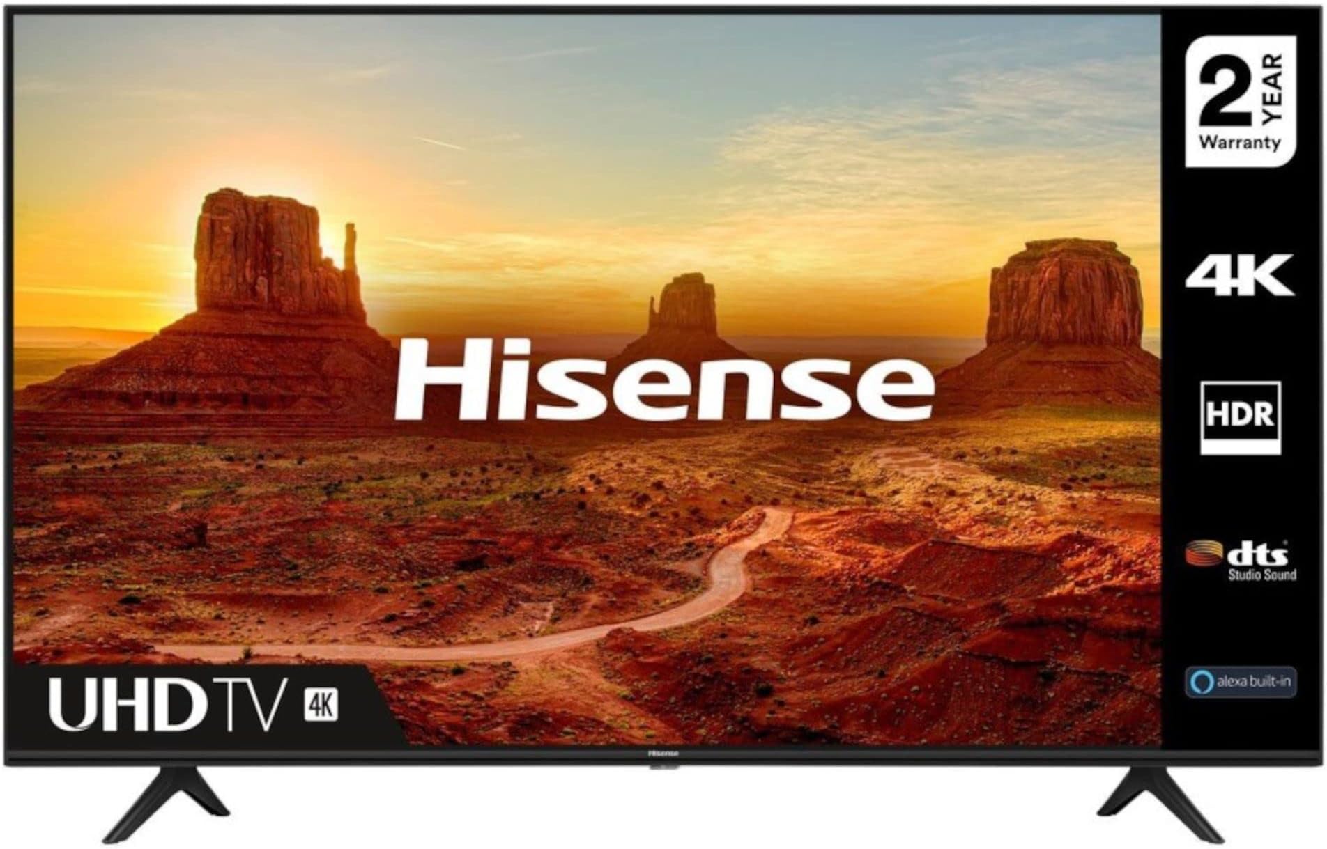 HISENSE 58A7100FTUK 58-inch 4K UHD HDR Smart TV with Freeview play, and Alexa Built-in (2020 series) Black, Operating System VIDAA