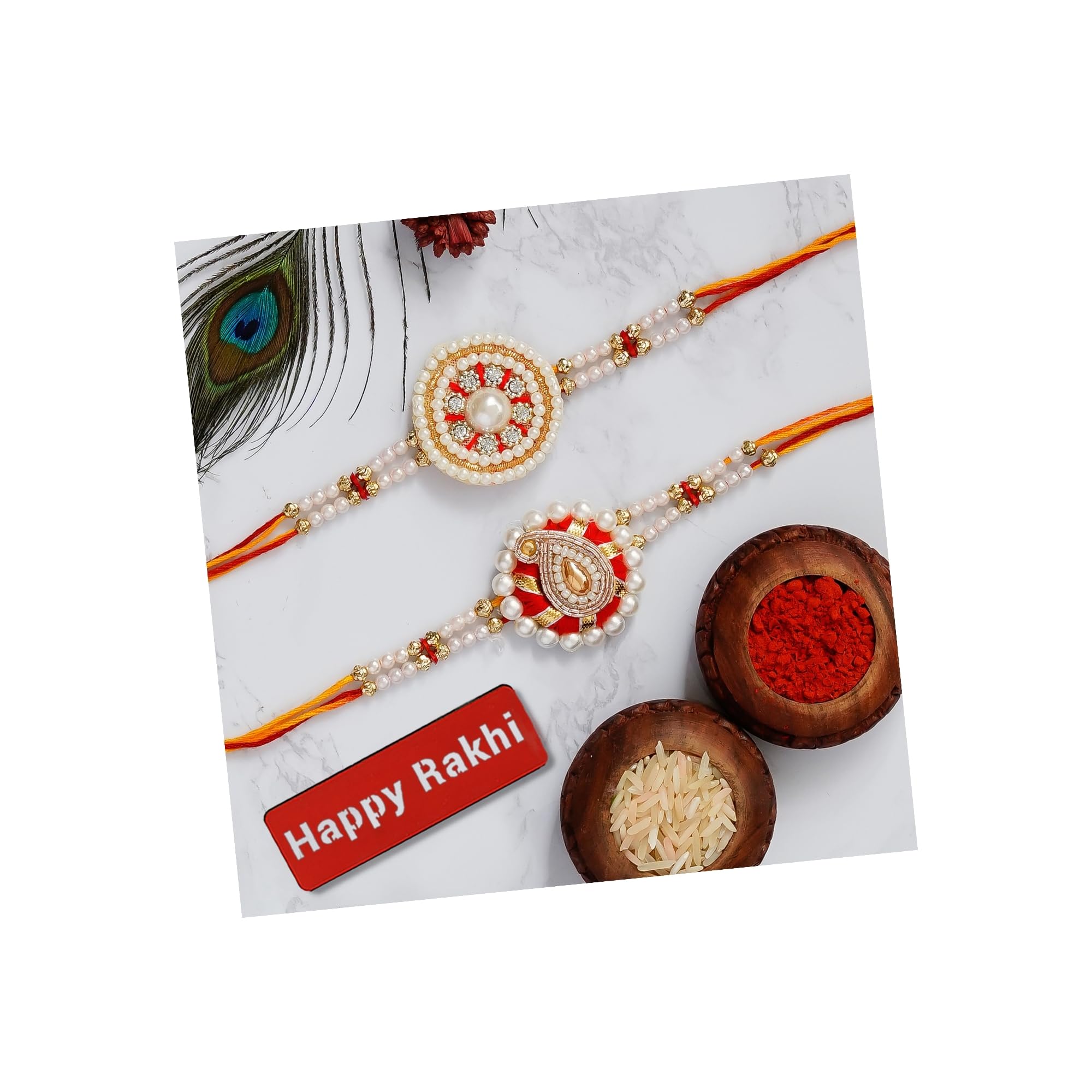 See full amazon price history chart for eCraftIndia Unisex Adult Set Of 2 Beads, Diamonds, Pearls Designer Rakhis, Happy Rakhi Wooden Cutout, And Roli Chawal Pack - Rakhis For Brothers eCraftIndia Unisex Adult Set Of 2 Beads, Diamonds, Pearls Designer Rakhis, Happy Rakhi Wooden Cutout, And Roli Chawal Pack - Rakhis For Brothers (B0D1CFNLZZ) Amazon Price History, Amazon Price Tracker