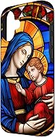 Vista 2 de Blessed Virgin Mary and Jesus Christ Stained Glass Case for iPhone 16