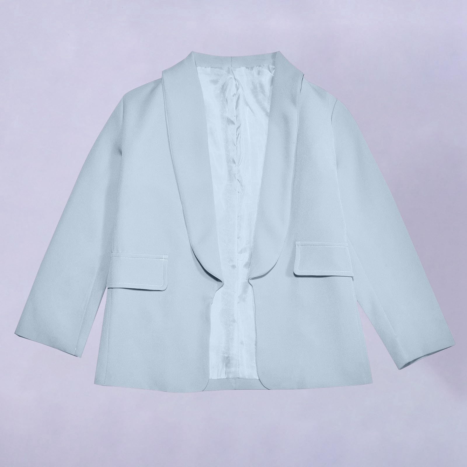 Ragazze Manica Lunga Sciarpa Vestito Formale Giacca Apertura Frontale Tasca interna Per Bambini Manicotti Donne