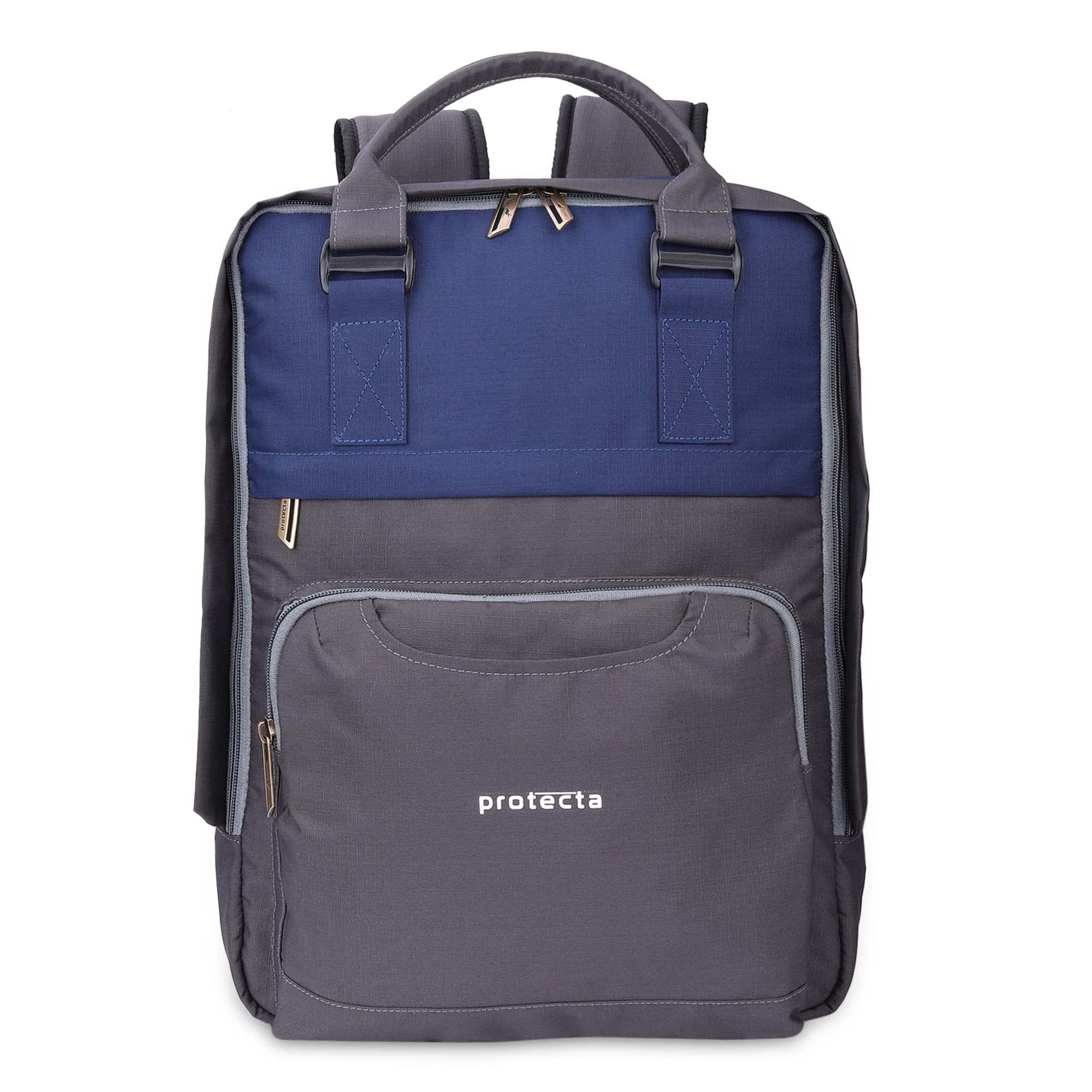 Protecta Pretty Functional 15.6 Inch 22 L Laptop Backpack/Tote | Office, College Travel Bag - Grey & Navy Blue (B09T3KRBJP) Amazon Price History, Amazon Price Tracker