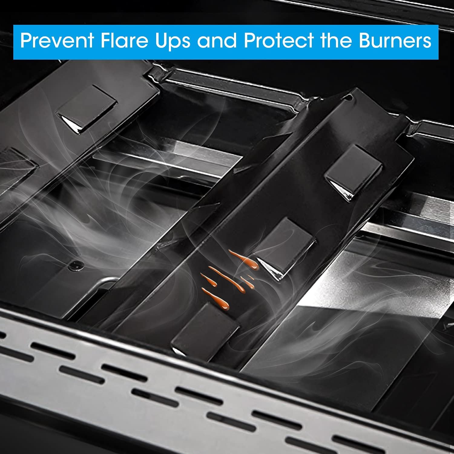 Buy Unicook Grill Heat Plates 14 5/8"L, Grill Burner Covers Replacement