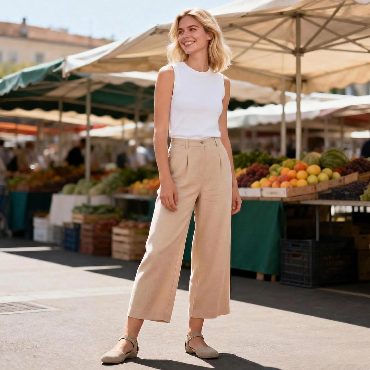 Rihero Summer Casual Closed Toe Sandals Women Comfortable Footbed Arch Support Flat Sandals with Adjustable Strap - Image 2