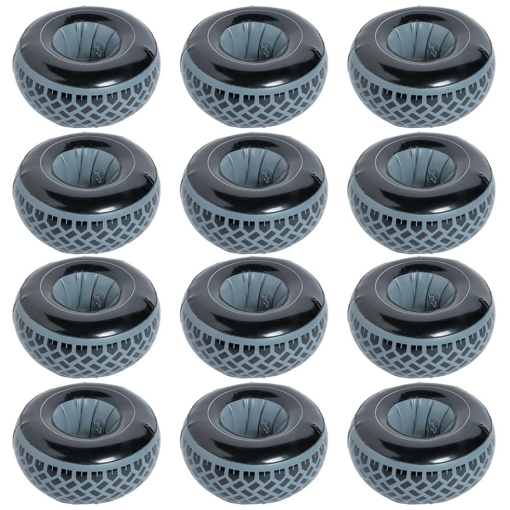 Photo 1 of Fun Express Inflatable Tire Decoration, Set of 12, 8"