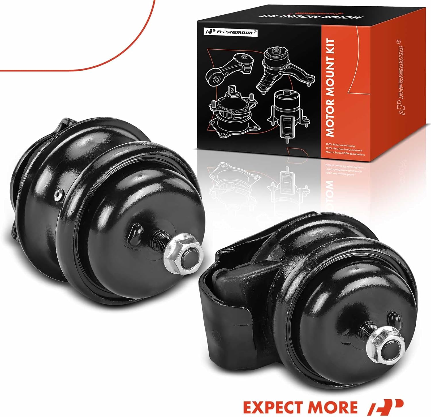 A-Premium 2PCS Front Left and Right Engine Motor Mount Kit Compatible with Infiniti G35 2003-2007, FX35 2003-2008 & Nissan 350Z 2003-2009, 3.5L, Replace# 11220CD002, 11220AM600