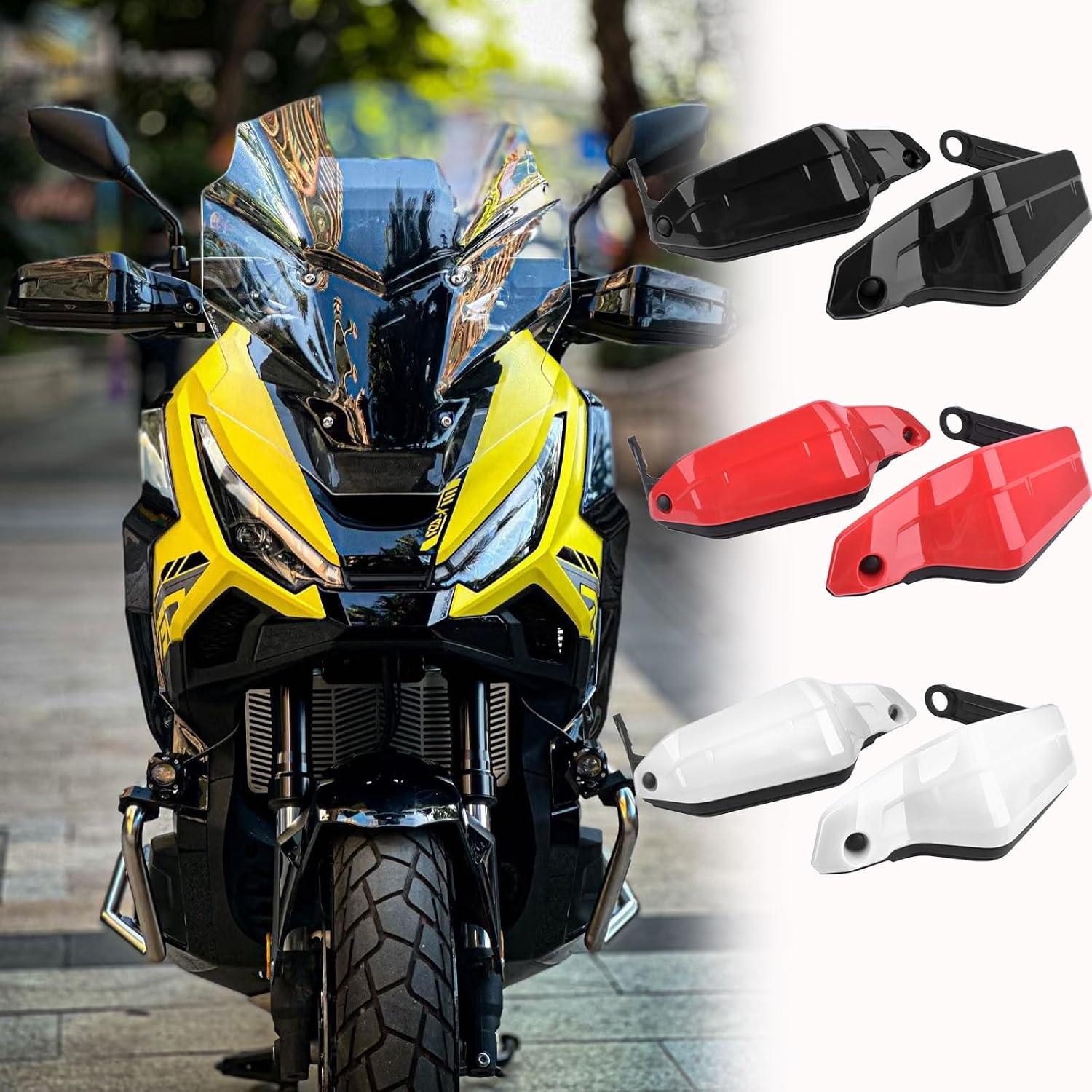 Motorcycle Accessories Handguards Cover Hand Guards Brake Clutch Protector for CRF1100L Africa Twin CRF 1100 L ADV Sports 2020-2024 X-ADV750 2021-2024 (White)