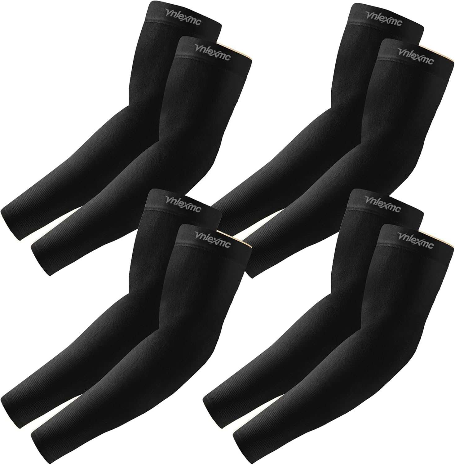 4 Pairs Arm Sleeves to Cover Arms for Men & Women,UV Sun Protection,Cooling Sports Compression,Tattoo Cover Up Sleeve