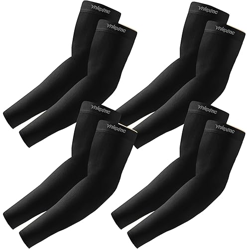4 Pairs Arm Sleeves to Cover Arms for Men & Women,UV Sun Protection,Cooling Sports Compression,Tattoo Cover Up Sleeve