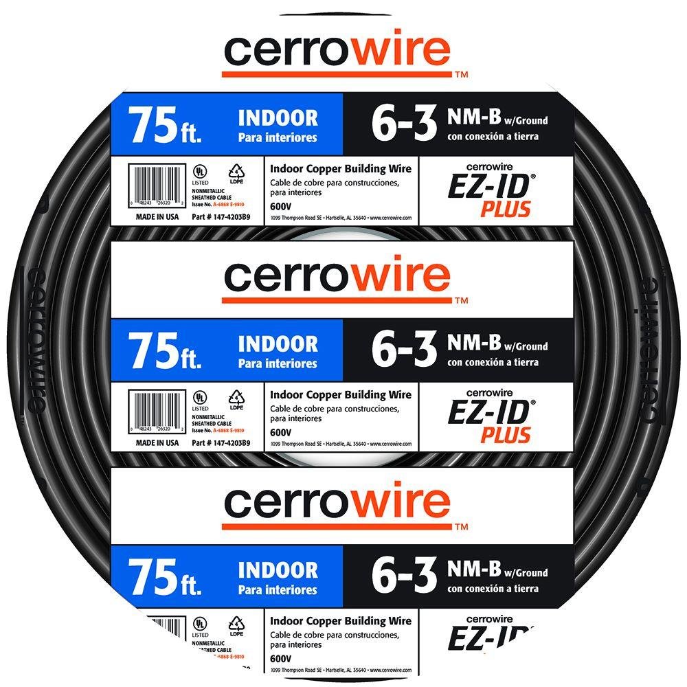 Cerrowire 75 ft. 6/3 NM-B Wire
