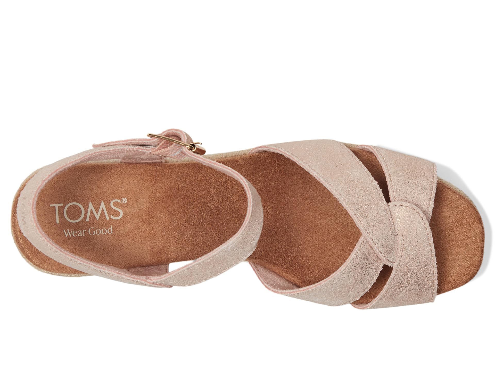 TOMS Women's Isla Heeled Sandal: 8 Pale Rose Suede