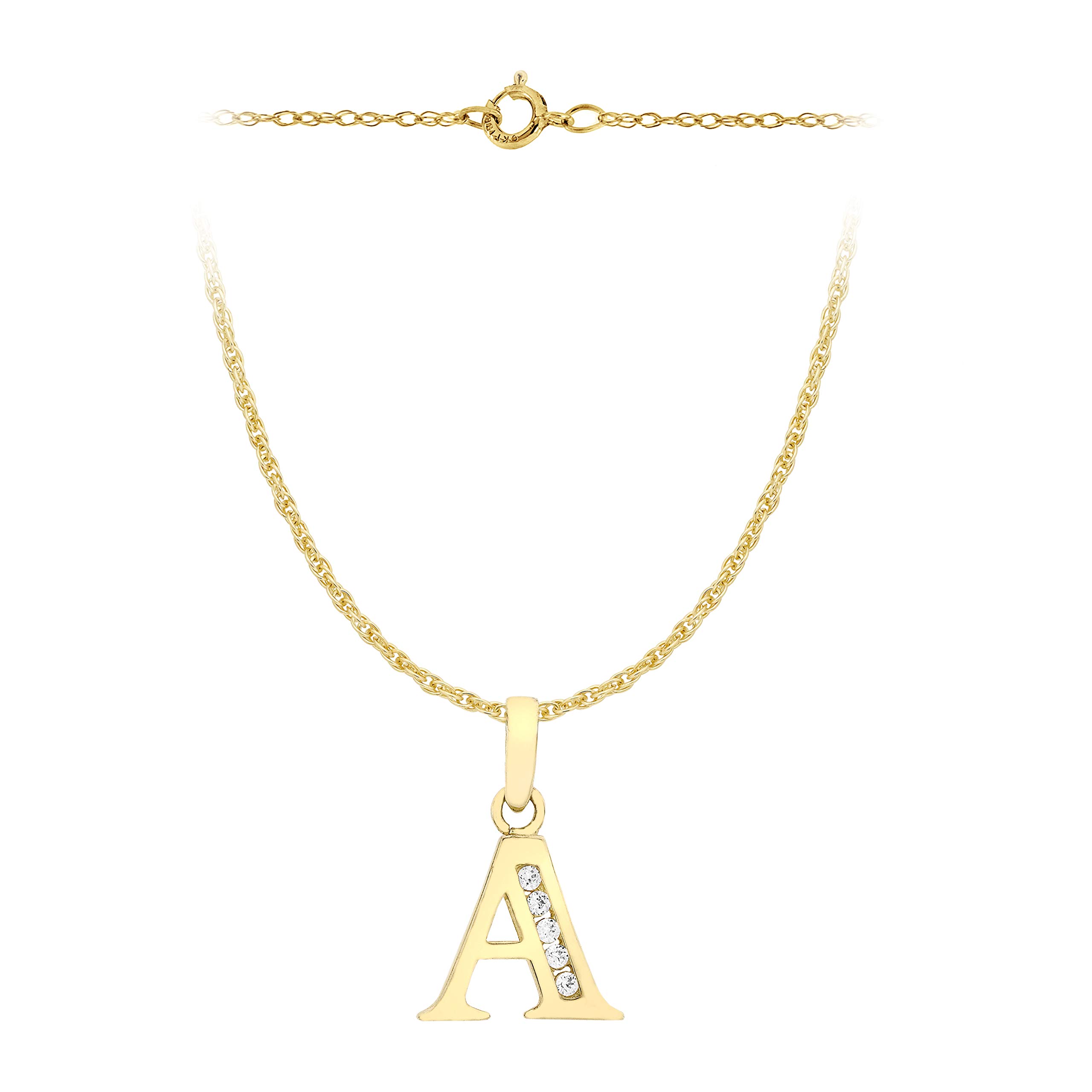 CARISSIMA Collar con colgante de mujer con oro 9 K (375) y circonita