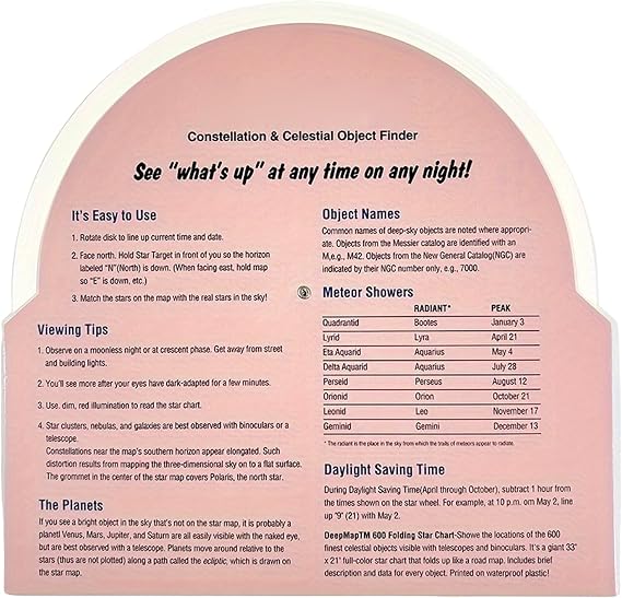 Rotating Star Chart Map Suitable Portable Stargazing & Planet Discovery Detailed Astronomical Wheel Star Locator Lightweight and Convenient Suitable for Outdoor Exploration and Learning
