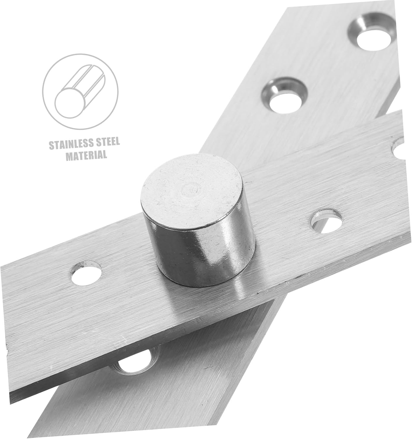 6 Pack Stainless Steel Hidden Door Pivot Hinge Hardware for Cabinets