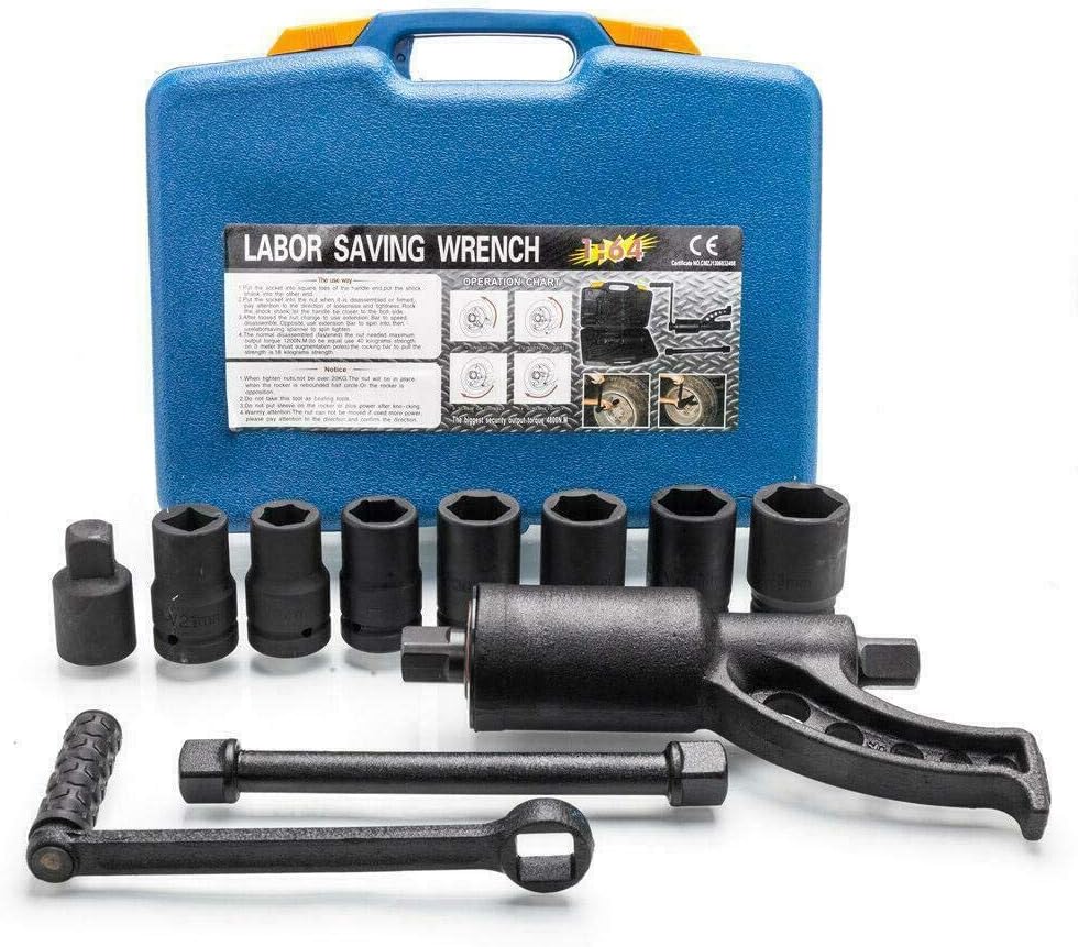 Generic Heavy Duty Torque Multiplier Set Wrench Lug Nut Lugnut Remover with 8 Sockets