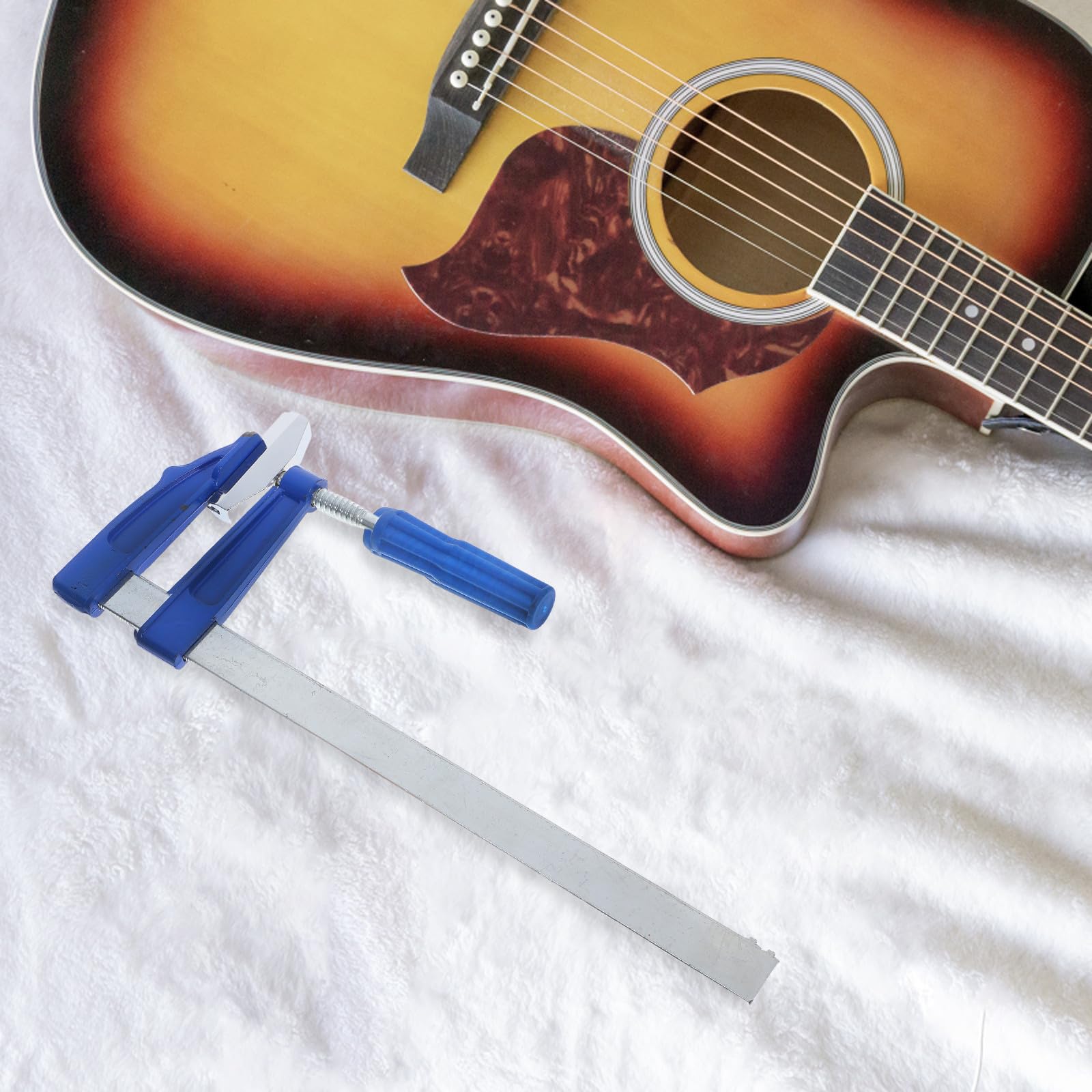 Didiseaon Herramienta Manual para Prensa de Trastes Diapasón de Guitarra Eléctrico Kit de Metal y Madera Llave Tamaño Estándar Uso Profesional para Reparación y Mantenimiento Musical