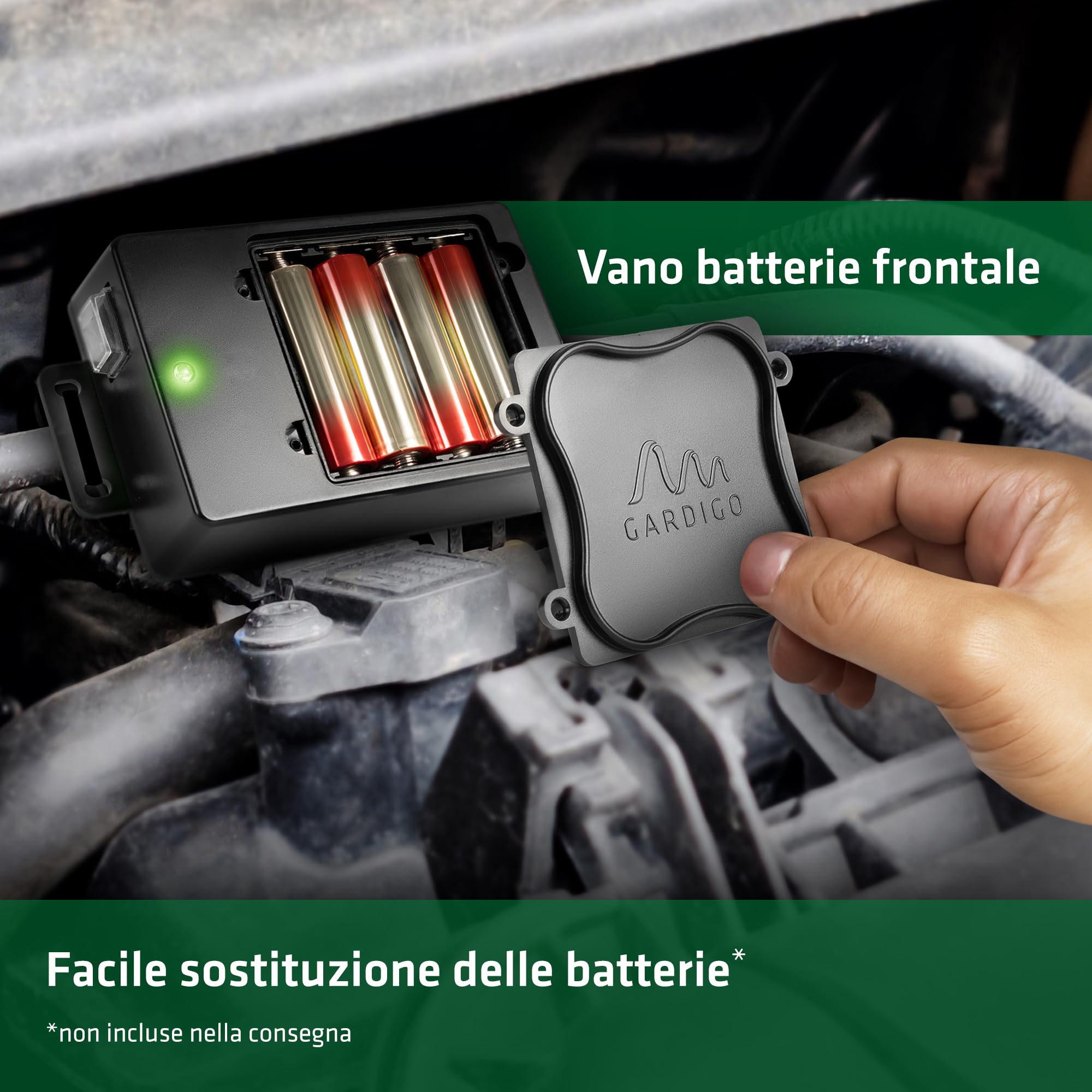 GARDIGO® Repellente Martore Auto a Batteria | Dissuasore Topi con Ultrasuoni | Sostituzione Batterie senza Rimozione | Anti Roditori Mobile per Vano Motore, Soffitta, Casa | Protezione Antiroditori