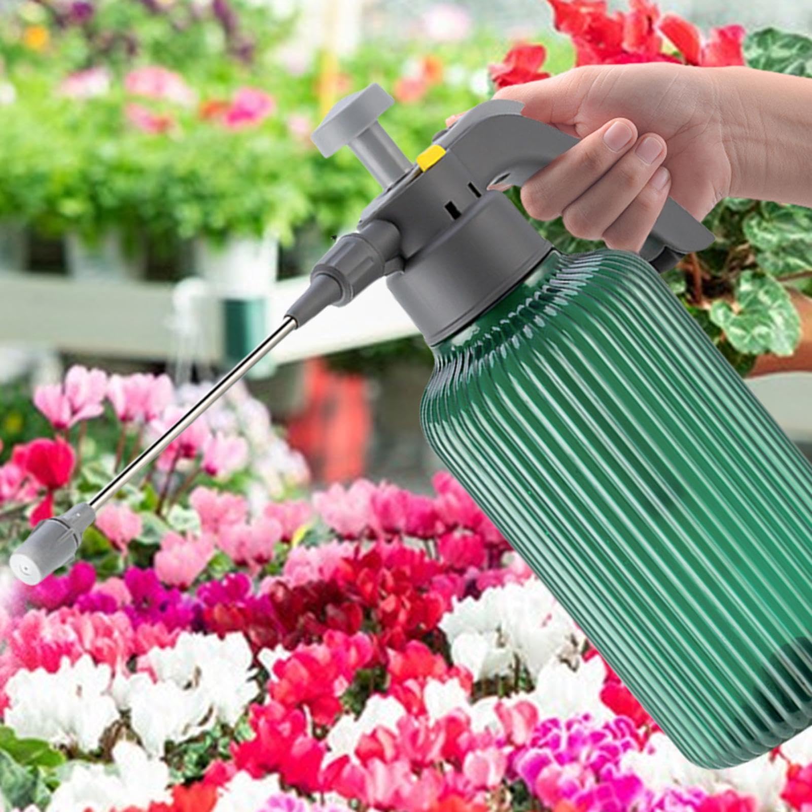 Gießkanne für den Außenbereich Sprühflasche mit 2 Modi und Zerstäuber | 2 Liter Pflanzen Gießkanne für Terrasse Balkon Gartendekoration Haus Blumen Rasen Garten Zimmerpflanzen