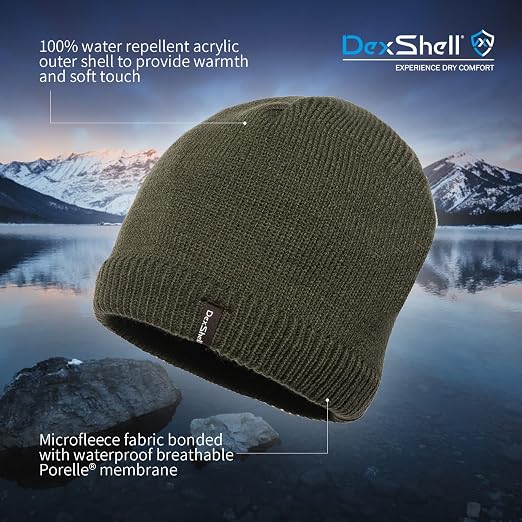 DexShell Waterproof Beanie Solo, Cyan Blue, One Size Adult