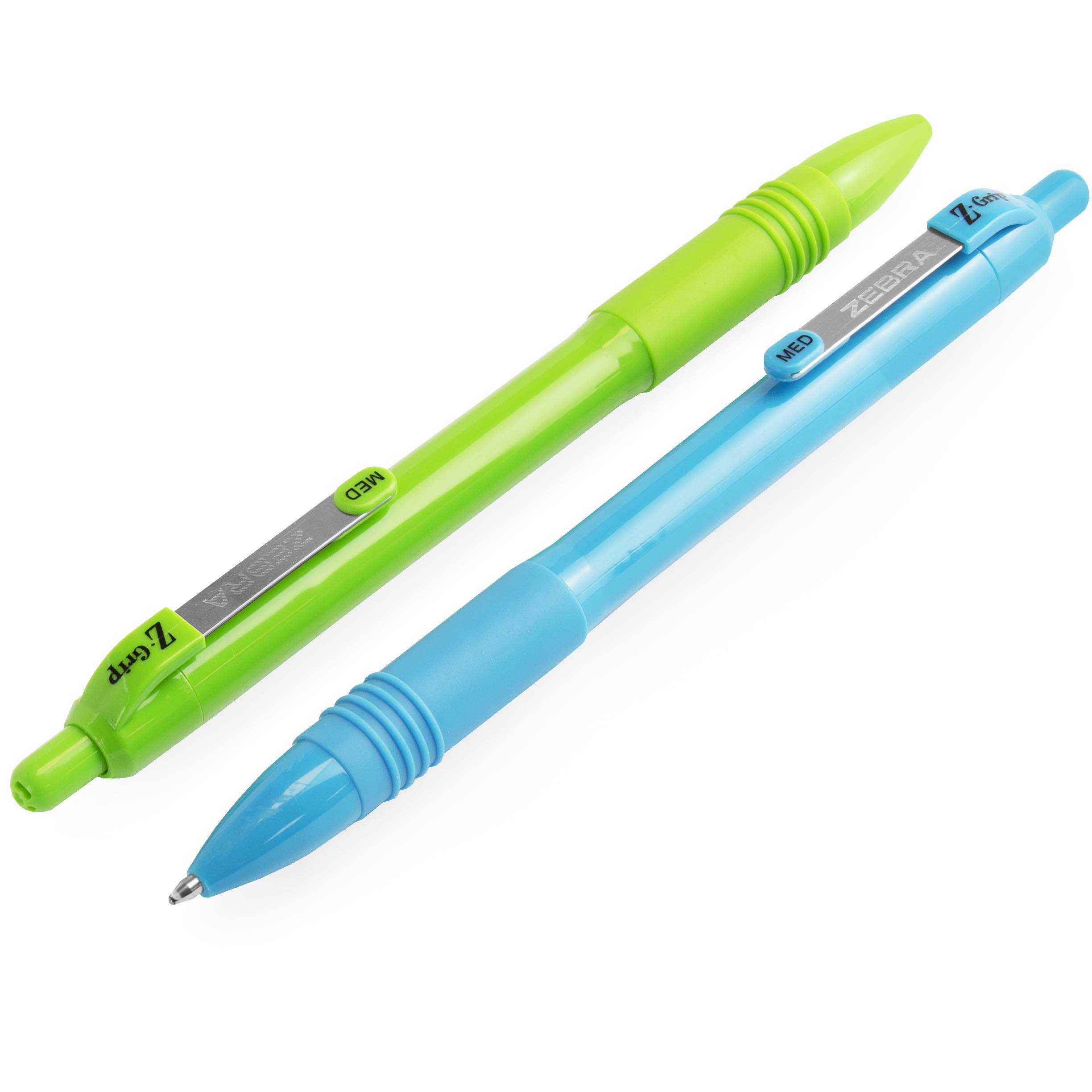 Zebra Z-Grip Penna A Sfera Liscia 1,0mm Inchiostro Nero - Confezione 5 Penne Con Barilotti Neon