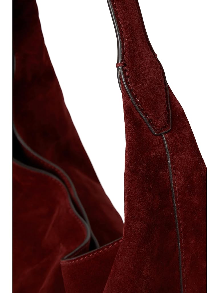 Burgundy Madewell Suede Slouchy Shoulder Bag