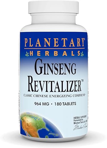 Planetary Herbals Revitalizador de Ginseng, 964 mg, Tabletas, 180 Tabletas