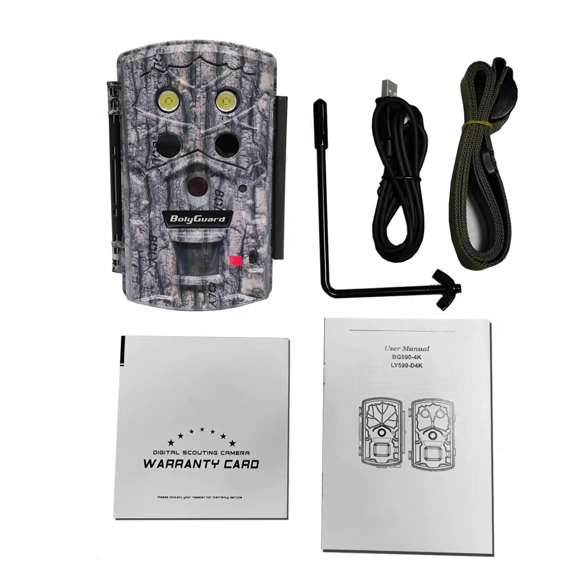 BolyGuard Wildlife Wildkamera 45MP 4K HD Jagdkamera 30,5 m Erfassungsreichweite 40 Stück 940 nm IR-LEDs mit Nachtversion für Wildtierüberwachung und Heimsicherheit (BG590-4K)