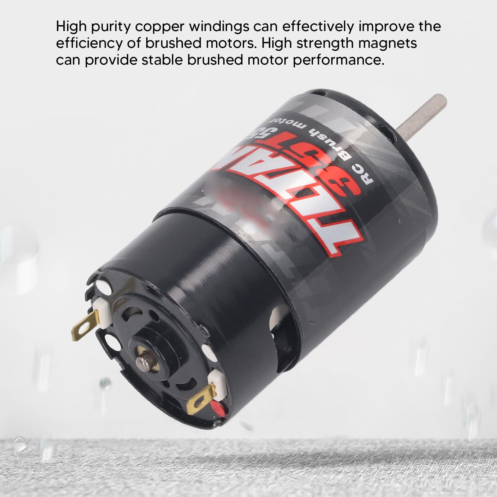 Motor cepillado RC con caja de cambios de reducción 1/3 550 motor cepillado universal para barco camión eléctrico (35T)