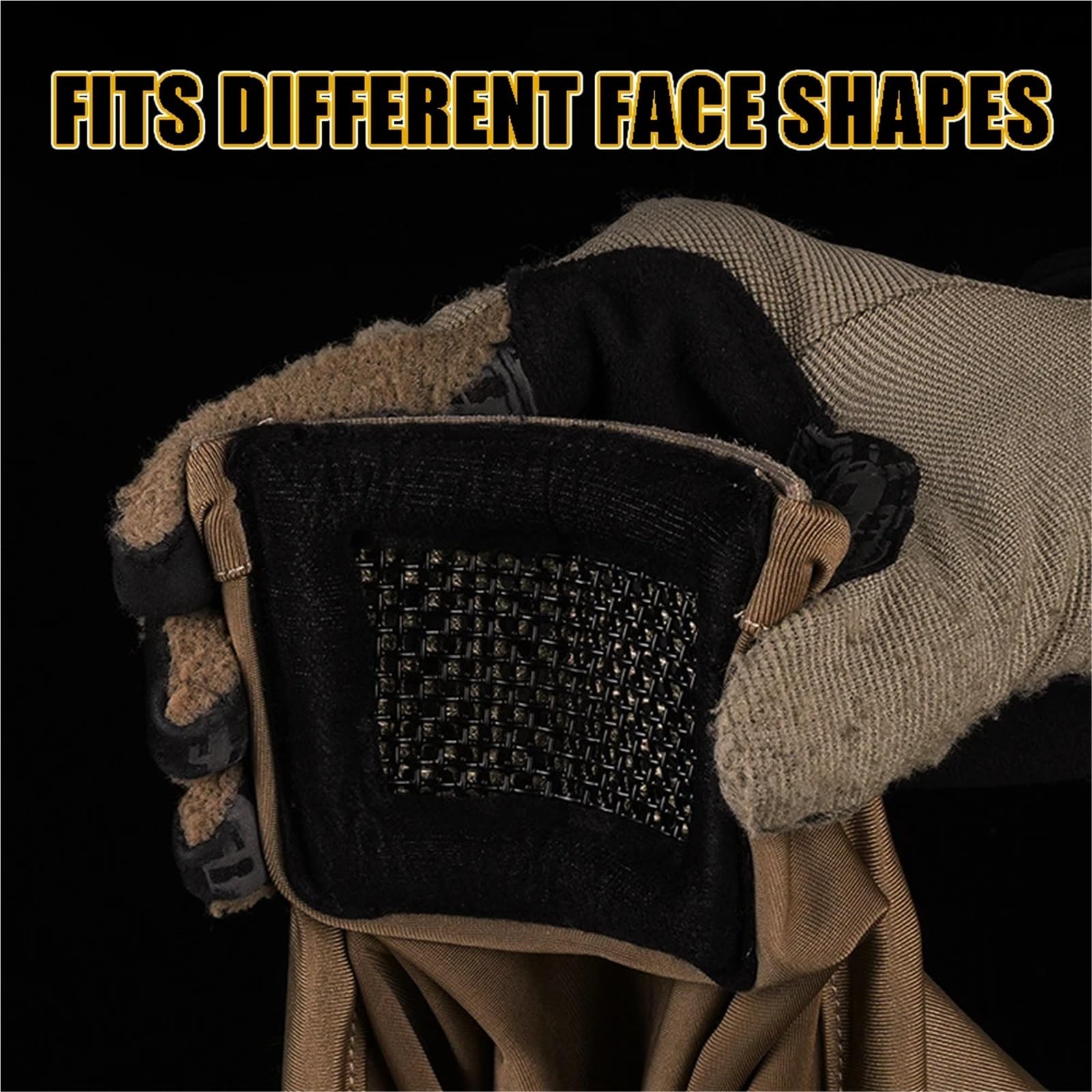 Máscara táctica de malla de acero pasamontañas para airsoft, máscara de media cara con gorro interior acolchado suave estilo ninja para la caza