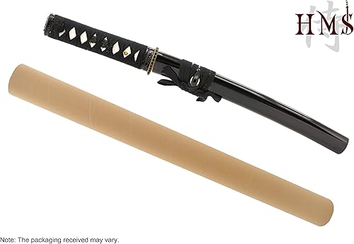 Miniatura 6 de HMS Samurai - Espada japonesa de tanto, Tsuba de hierro, acero al carbono 1045 forjado a mano, templado caliente, Tang, afilado