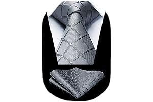 Plaid Checkered Tie and Handkerchief Set for Men