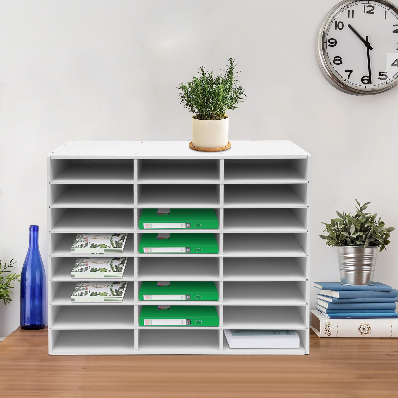 Organizer per letteratura, 24 scomparti, organizer da scrivania