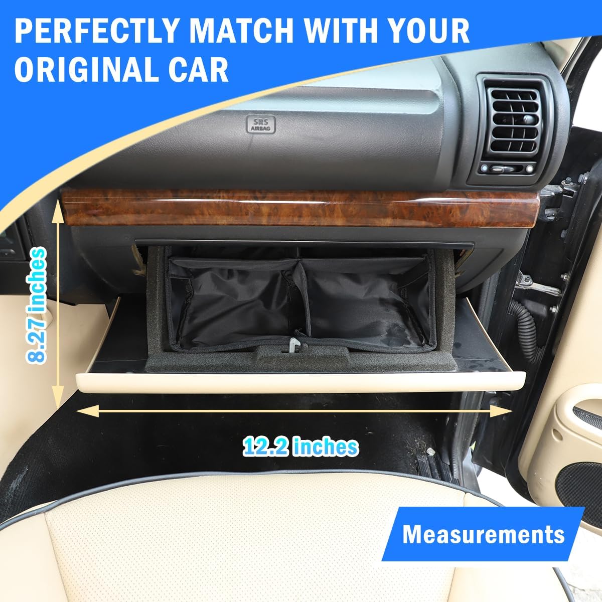 Car Glove Box Organizers bag Compatible with Land Rover Discovery 2 1998-2003 Center Console Organizer Internal Storage Bag,Oxford cloth Interior Organizer Automotive Bag