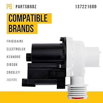 PartsBroz 137221600 Drain Pump - Compatible With Frigidaire