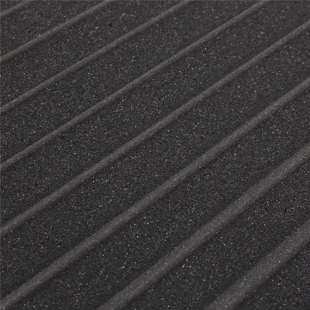 Panele dźwiękoszczelne, panele akustyczne, 12 szt., 300 x 300 x 25 mm, dźwiękoszczelne kliny studyjne, dźwiękoszczelne panele z pianki akustycznej, dźwiękoszczelna wkładka z pianki, czarne