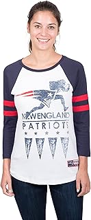 ICER Brands NFL Women's T-Shirt Running Game 3/4 Long Sleeve Tee Shirt, Team Color