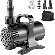 OYO Water 175W 3000 GPH Pond Pump, High Flow Heavy Duty Submersible Water Pump for Large Ponds, Fountains & Waterfalls, Ultra Quiet, Submersible & Inline Use, 20.3 ft Power Cord, Includes Filter Bag