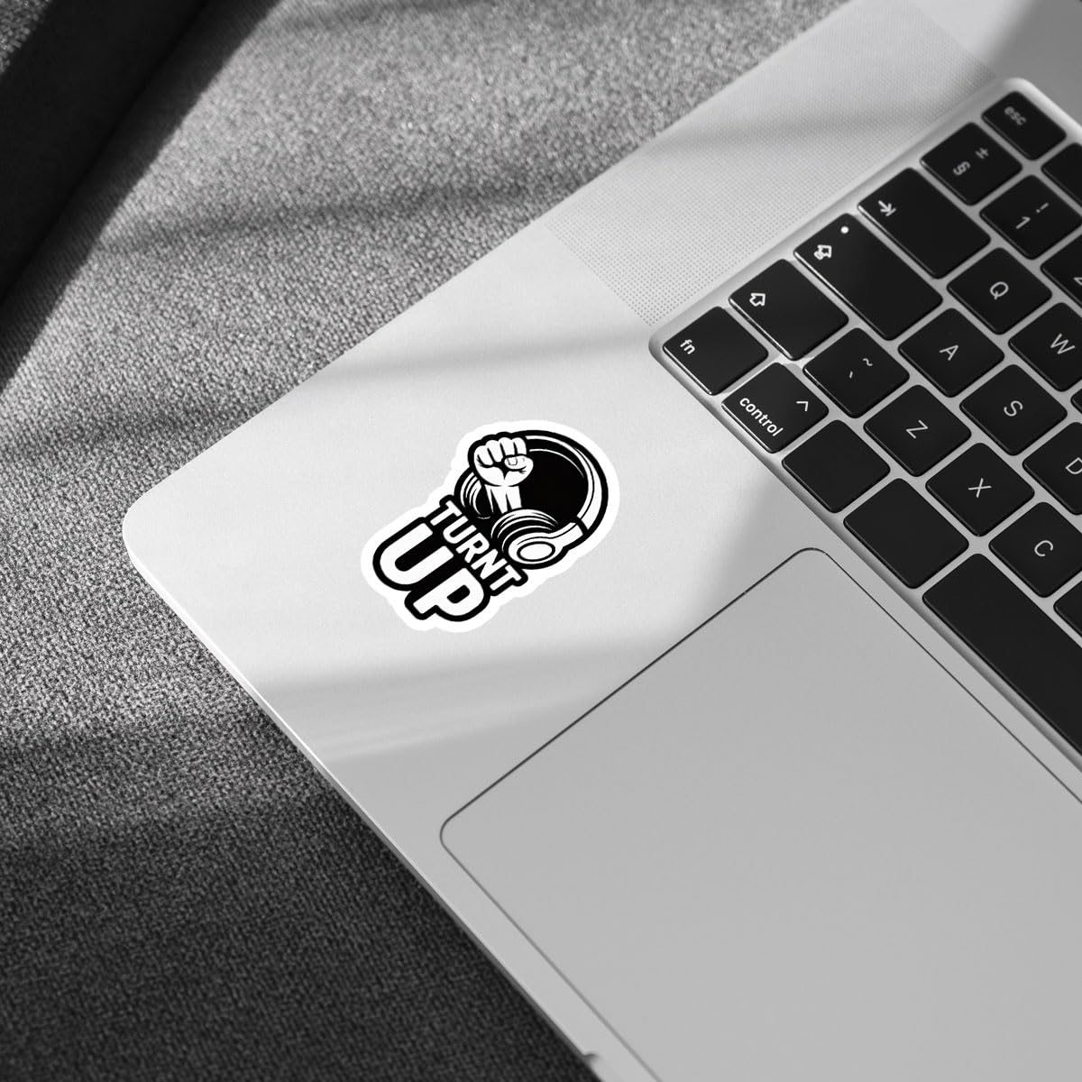 3 Pcs TURN'T UP Sticker – Cool DJ Microphone and Headphone Design Vinyl Decal Waterproof for Laptop, Water Bottle, Tumbler, Skateboard, Phone – Party Vibe Gift for Music Lovers – 3 Inch