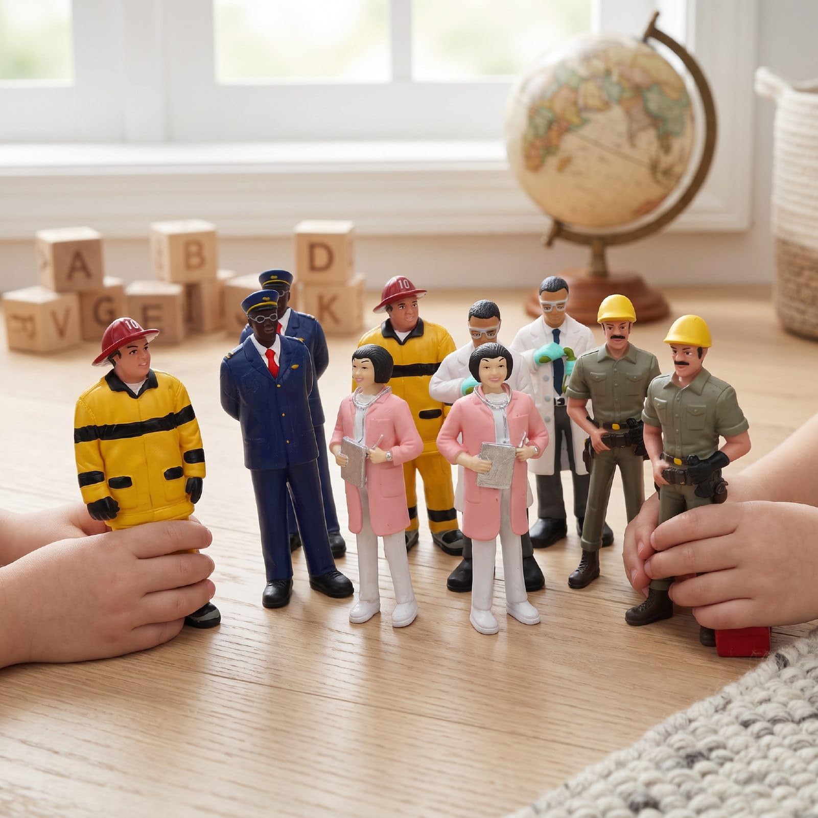 Generic 2 Zestawy Zestaw Figurek Zawodów, Realistyczne Symulacje Szczegółów, Figurki Kariery, z Autentycznymi Strojami i Pozami, do Edukacyjnego Odgrywania Ról i Wyświetlania na (5 typów)
