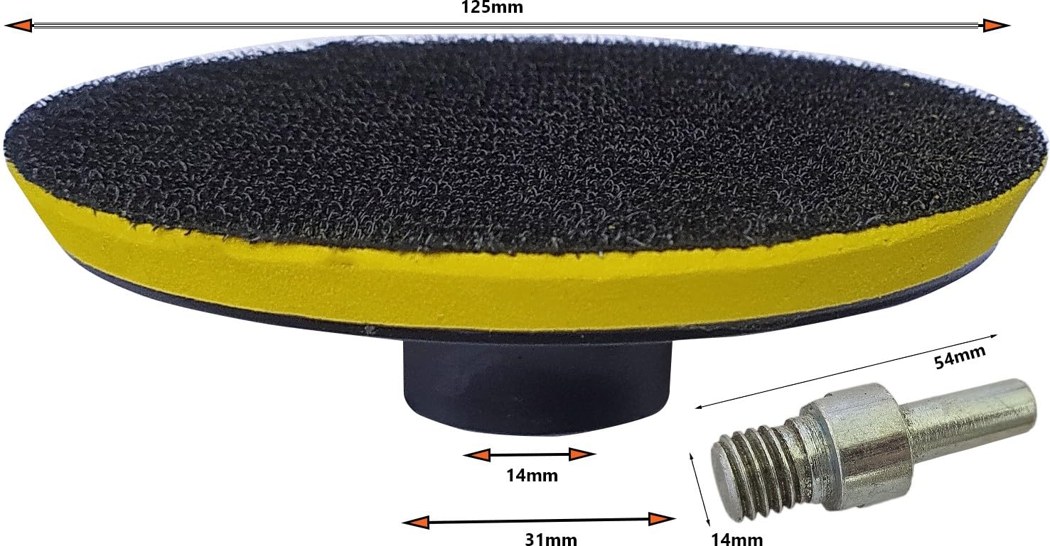 Inditrust 5" (125 mm) Backup and Wool Pad for Car Polisher (wool pad backing pad and M14 adaptor) 1