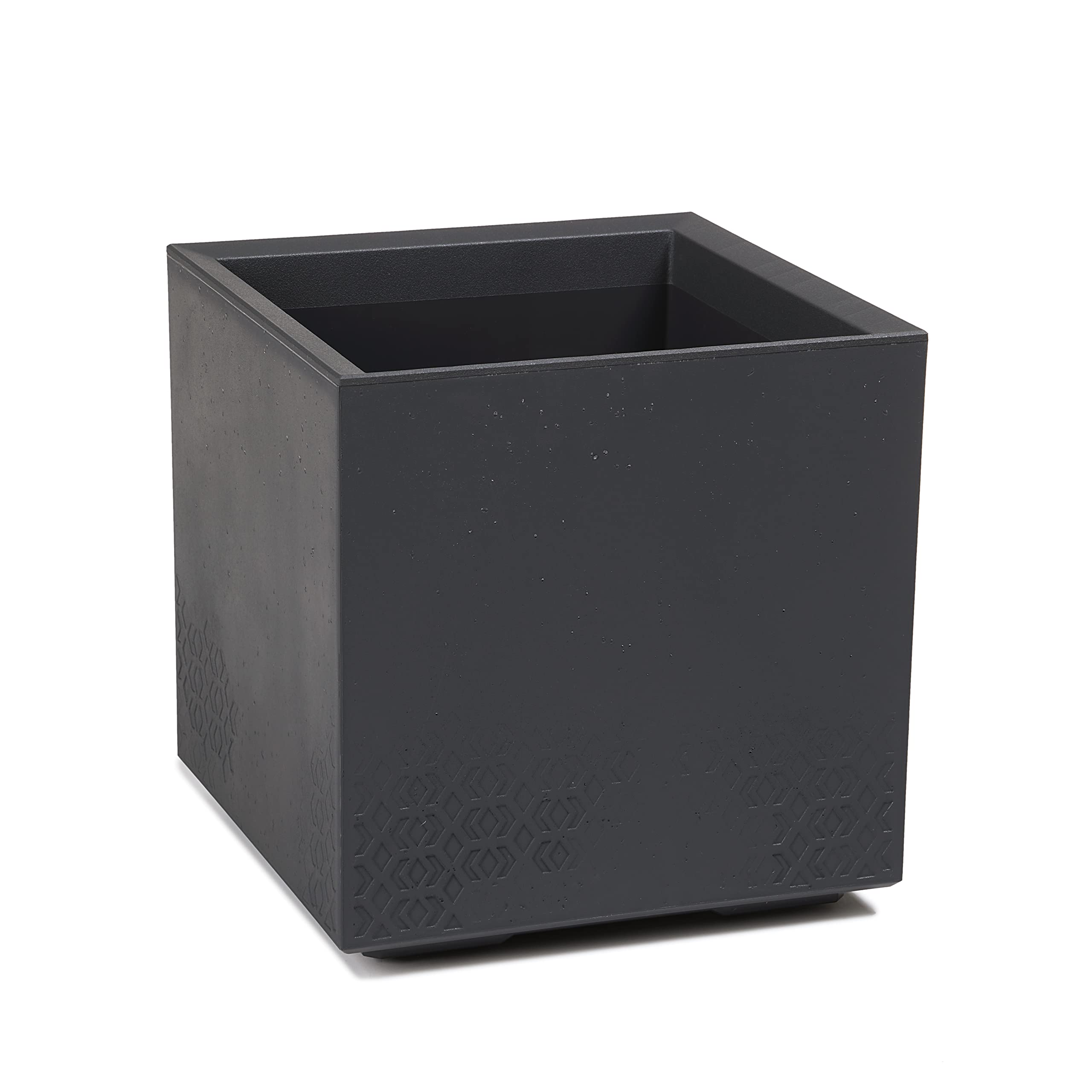 HEMOTON Pflanzen-Untersetzer Mit Rollen – Quadratisch, 29x29x10 Cm, Grau, Für Schwere Blumentöpfe